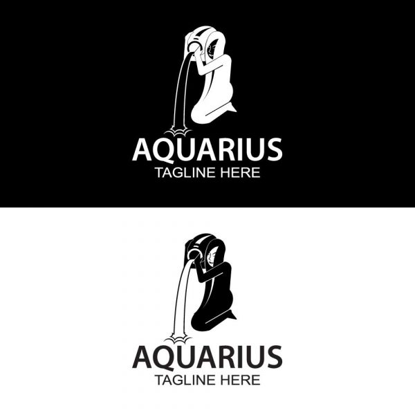 Download Aquarius woman logo design