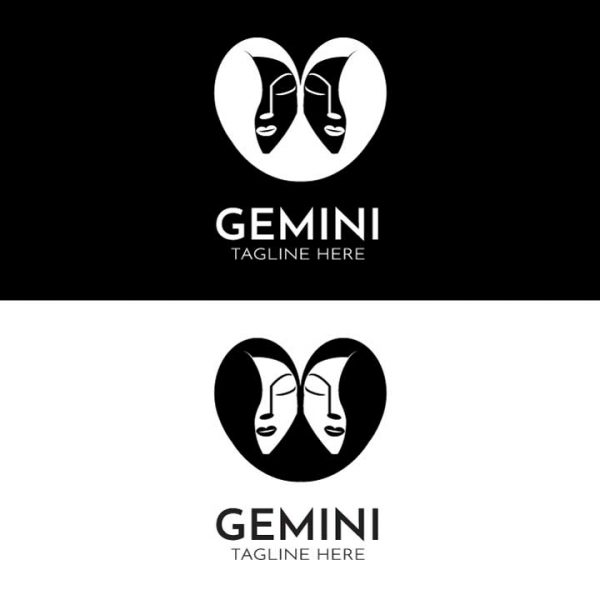 Download Gemini twin girl logo design