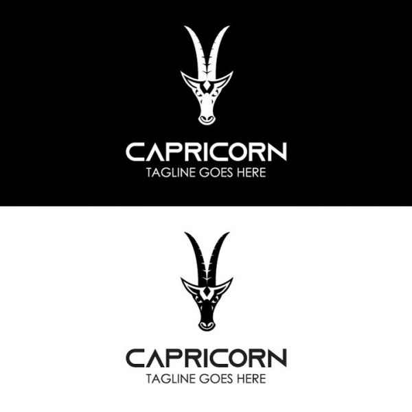 Download Goat head Capricorn horoscope logo design