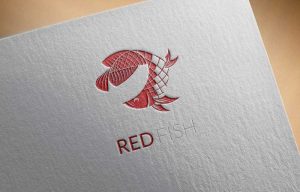 Download Red Arowana Fish logo design