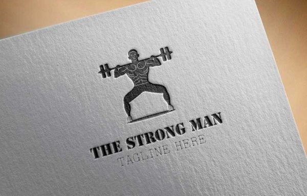 Download strong man gyms logo design