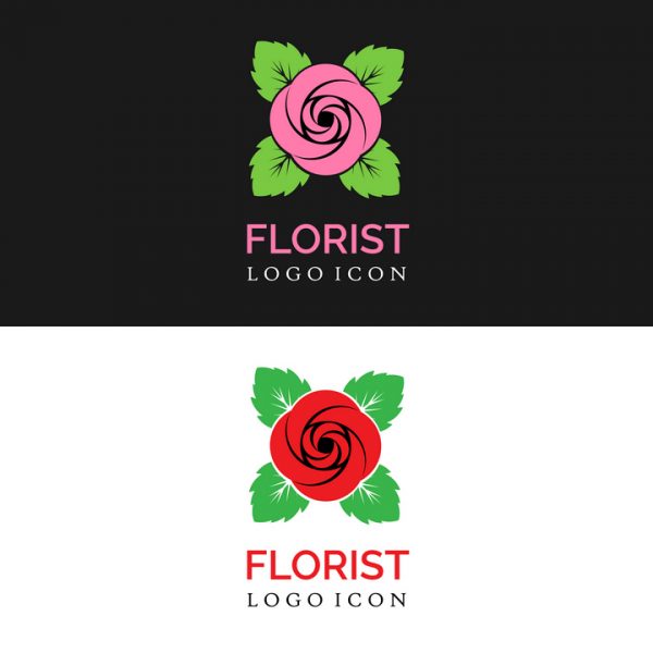 Red Rose for Flower shop logo design