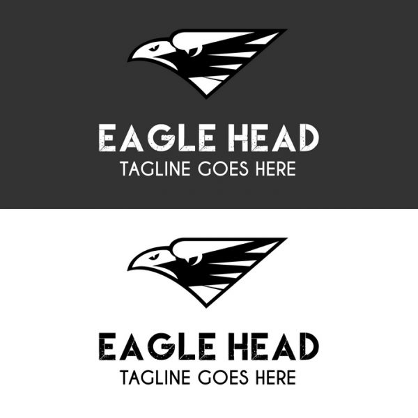 Simple drawing of eagle head logo design