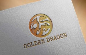 Golden dragon china logo design