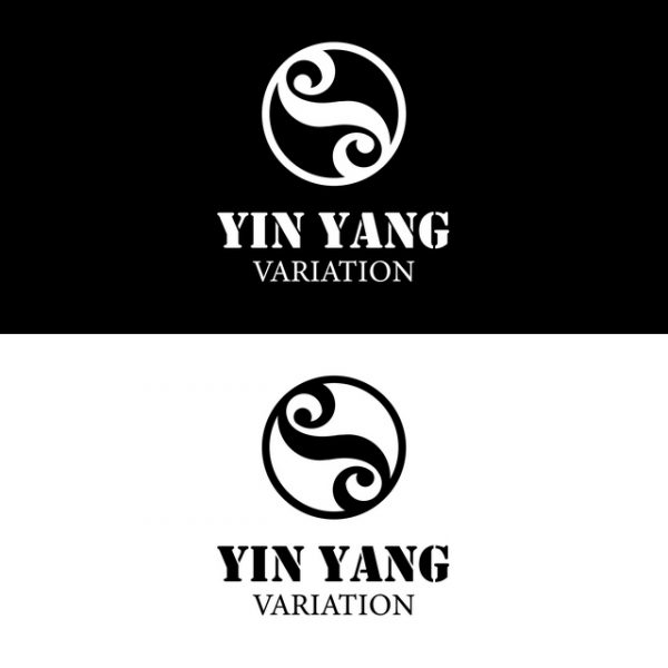 Yin Yang tattoo variation logo design