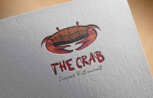 Red Crab seafood restaurant logo design