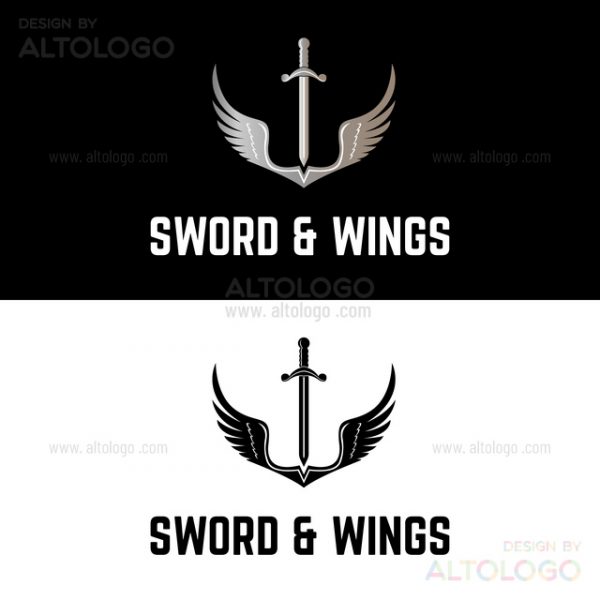 Sword and Wings logo design