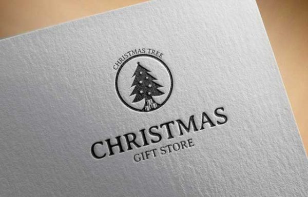 Christmas tree gift store logo design
