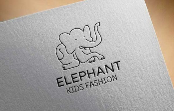 Cute Elephant sit logo design