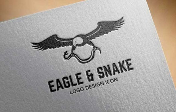 Download Eagle and Snake in fight logo design
